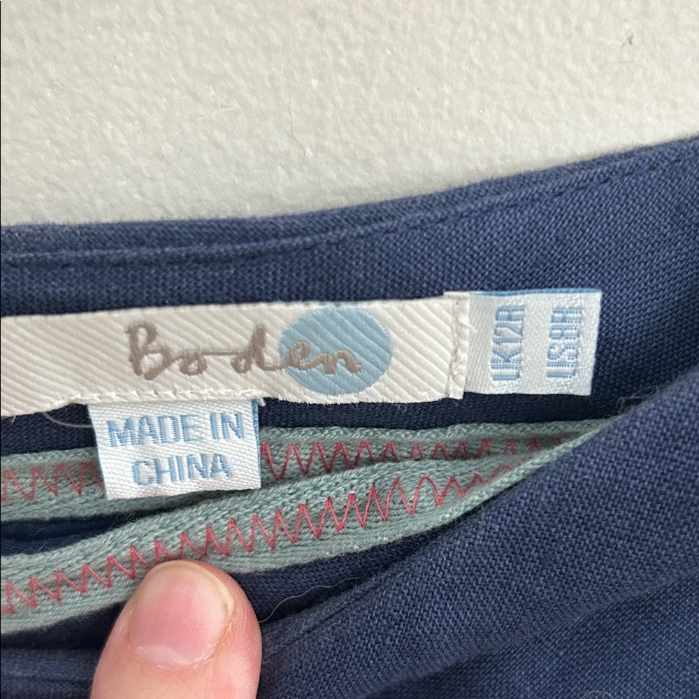 Elegant linen Blue Women's Skirt - Picture 2 of 6
